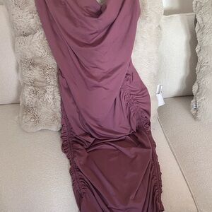 Fashion Nova Asymmetrical Mauve Dress
